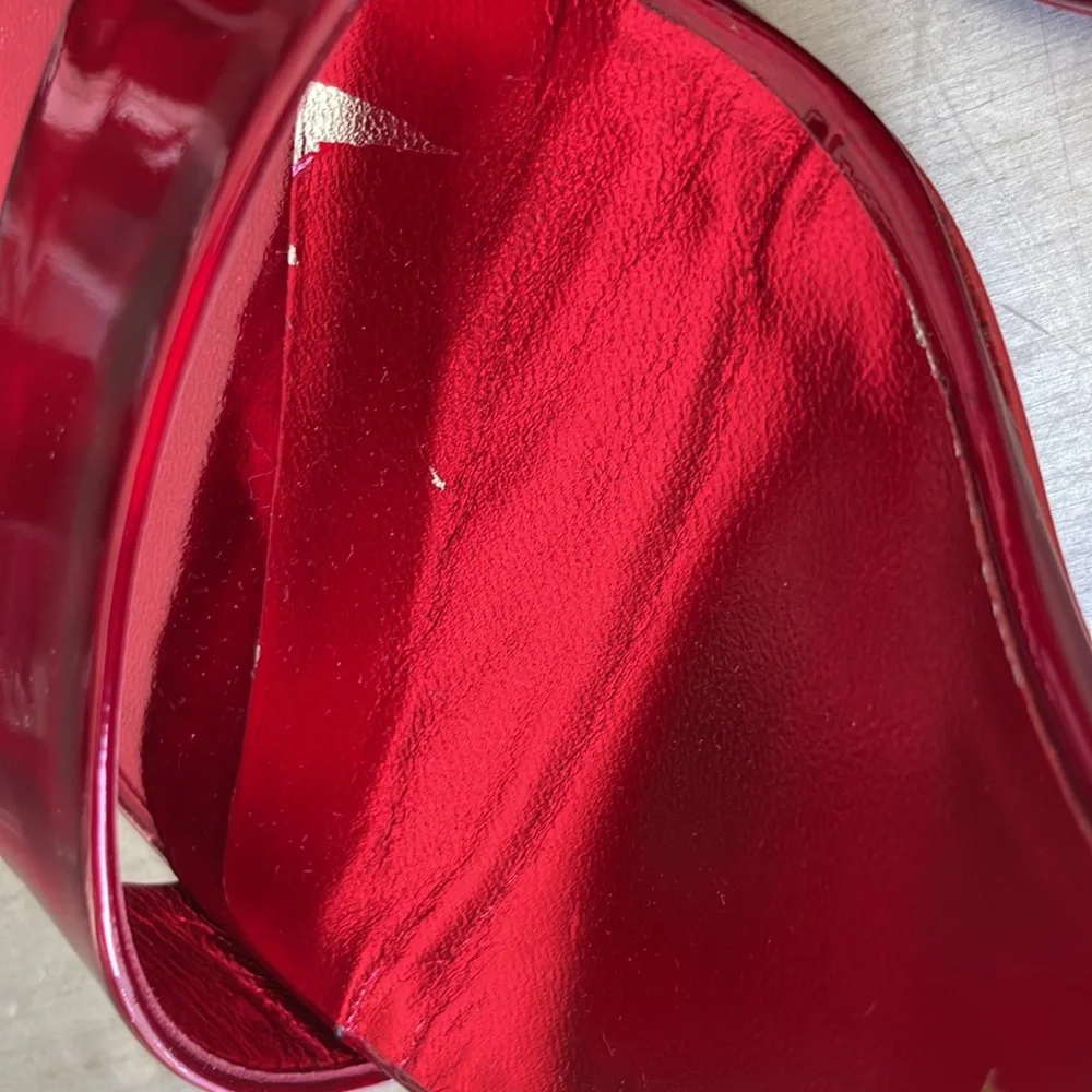 Christian Louboutin o Astrid red loubi metallic stiletto sandal 100mm sz 38 - Picture 7 of 11